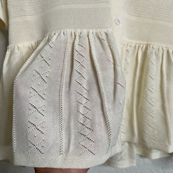 Ba&sh Acacio Pointelle Cardigan Top - Picture 9 of 11